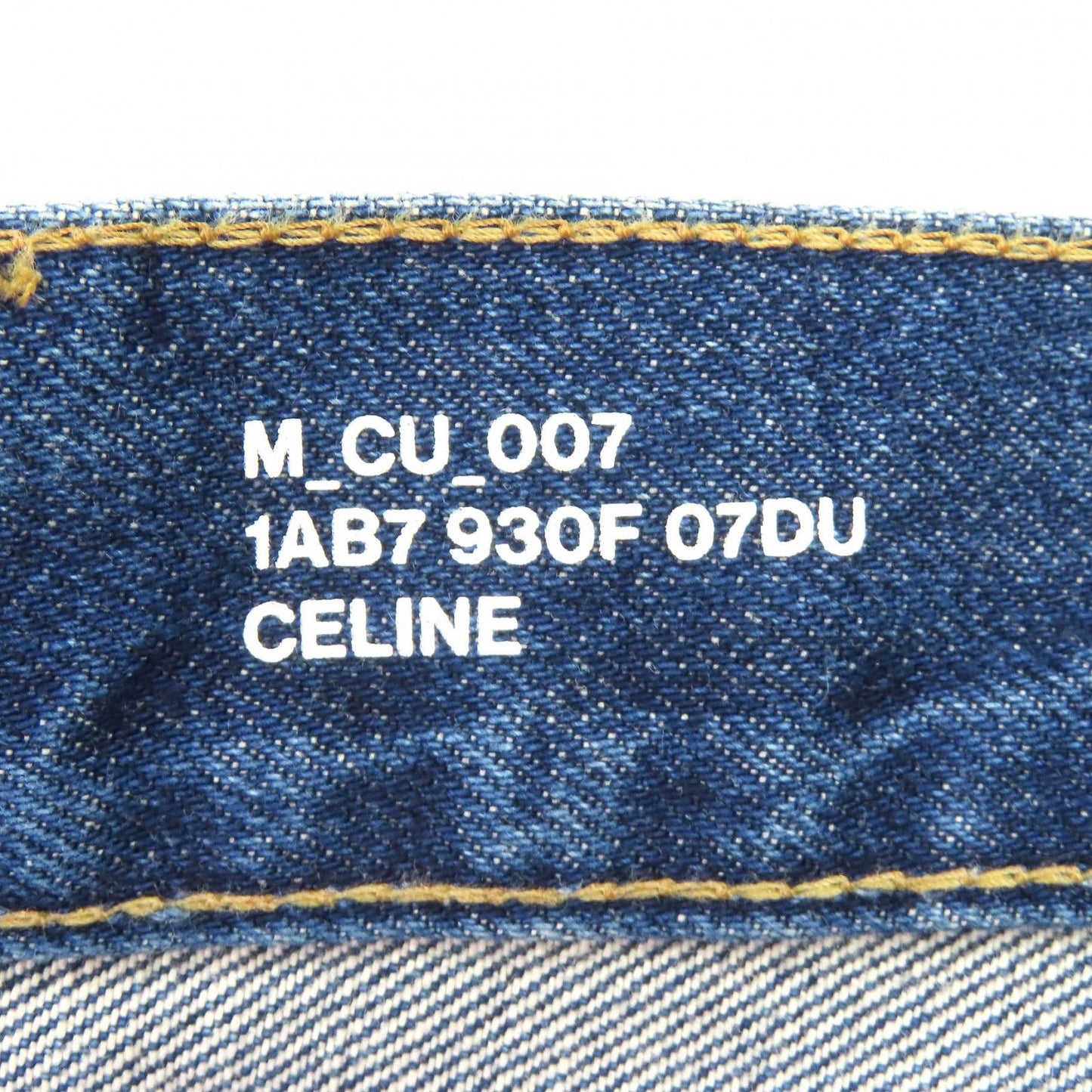 Celine Cotton 100% Washed Button Fly Denim Pants Indigo Blue 31 — view 9