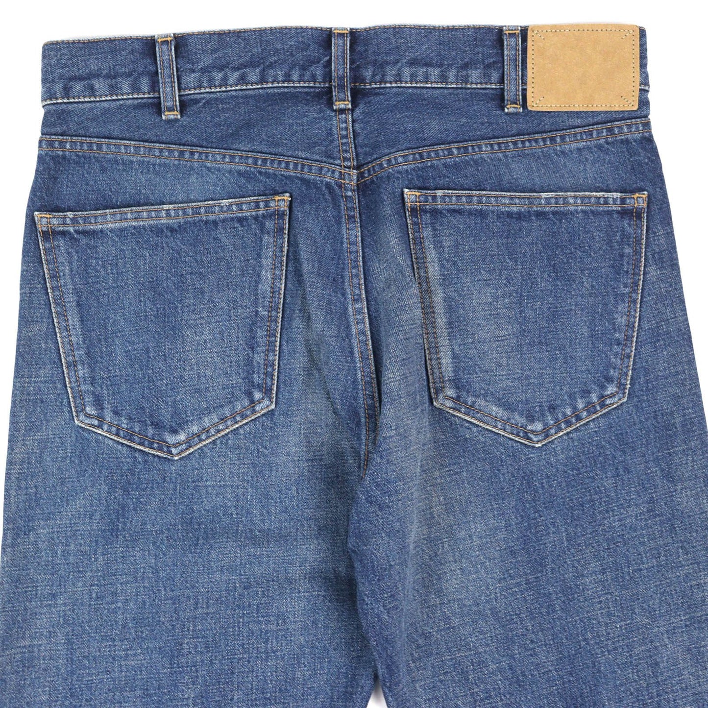 Celine Cotton 100% Washed Button Fly Denim Pants Indigo Blue 31 — view 4