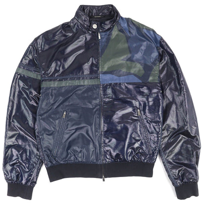 Hermes Series Button Partial Allover Pattern Track Jacket Nylon Navy 46