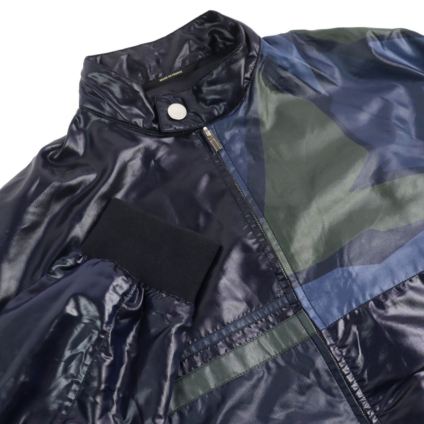 Hermes Series Button Partial Allover Pattern Track Jacket Nylon Navy 46 — view 4