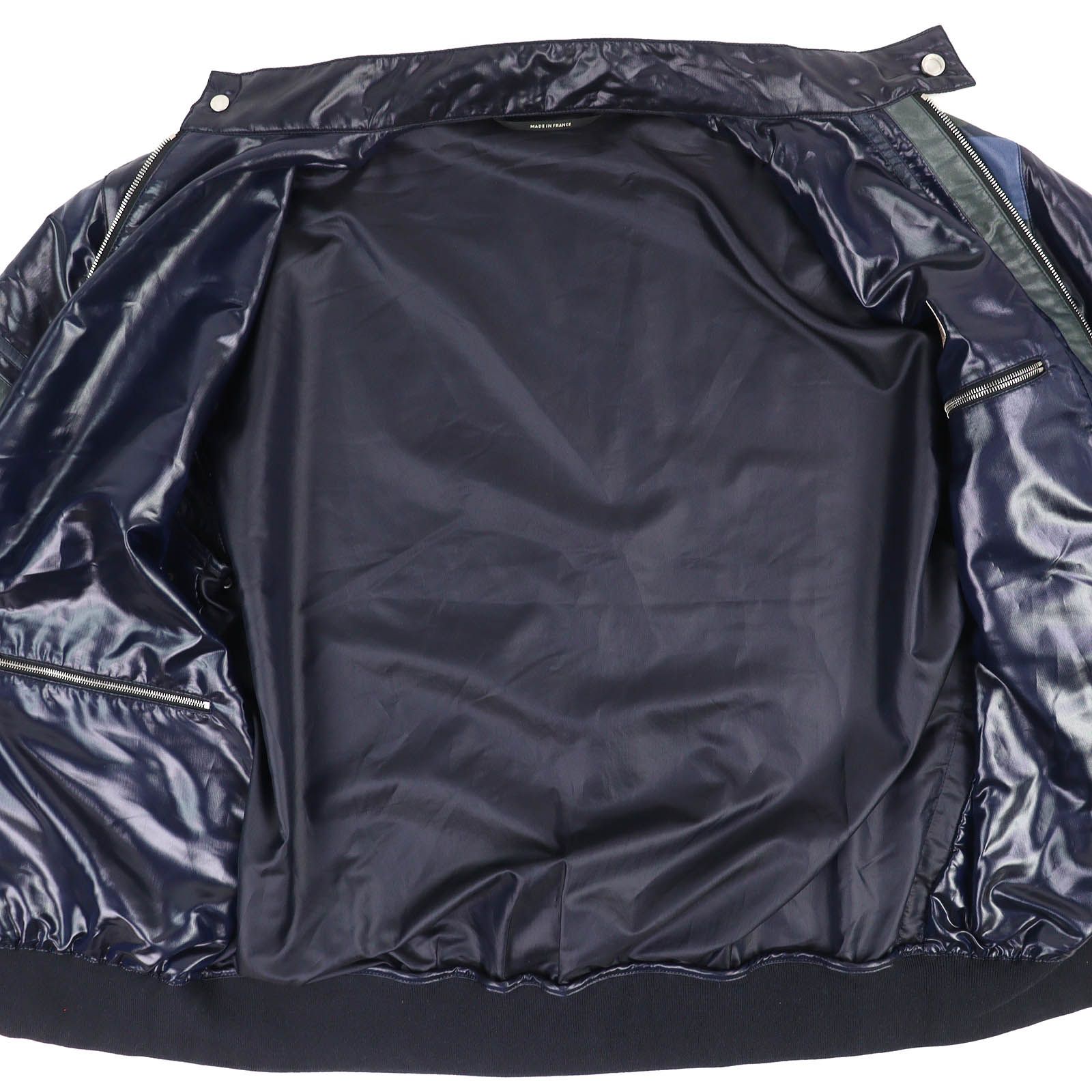 Hermes Series Button Partial Allover Pattern Track Jacket Nylon Navy 46 — view 3