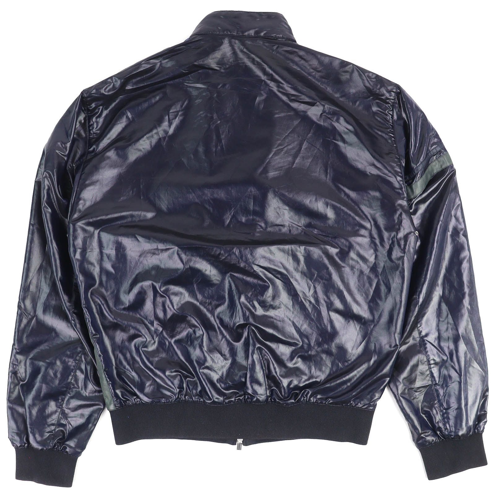 Hermes Series Button Partial Allover Pattern Track Jacket Nylon Navy 46 — view 2