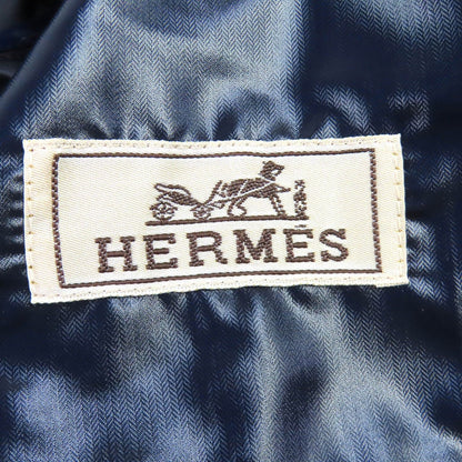 Hermes Series Button Partial Allover Pattern Track Jacket Nylon Navy 46 — view 8