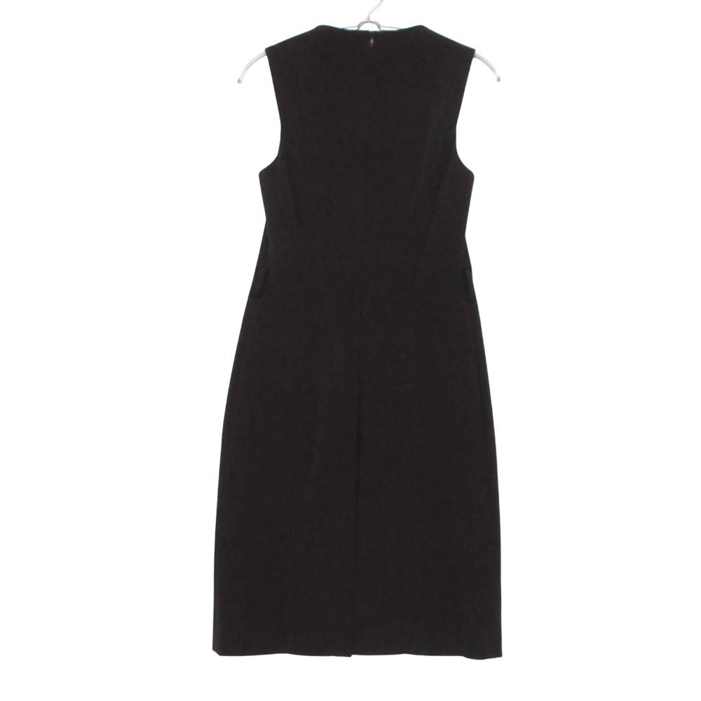 Prada Dress Stretch Sleeveless Half Knee Length Crew Neck Brown — view 2