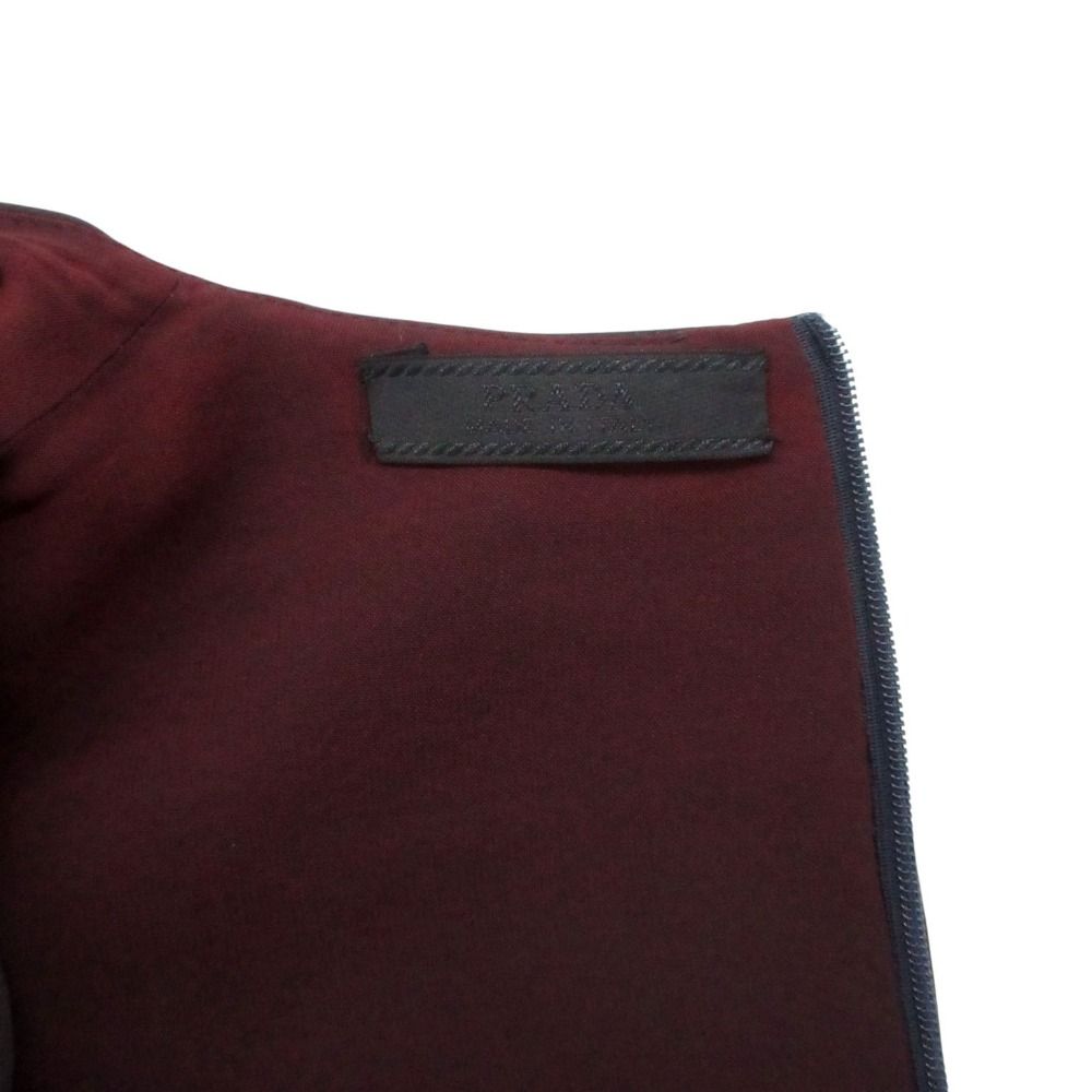 Prada Dress Stretch Sleeveless Half Knee Length Crew Neck Brown — view 7