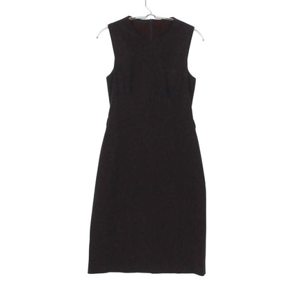 Prada Dress Stretch Sleeveless Half Knee Length Crew Neck Brown