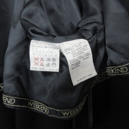 Max Mara Weekend Line Light Coat Melton Wool Hooded Jacket Navy — view 6