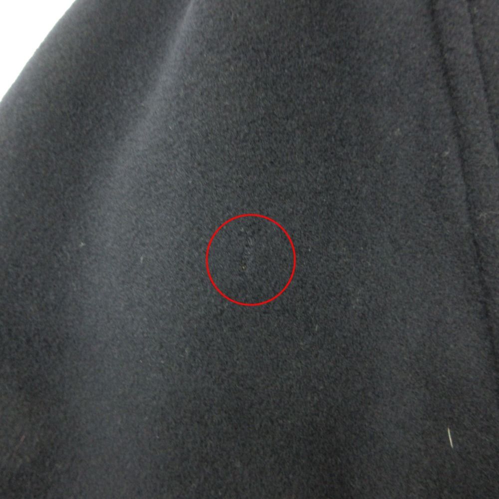Max Mara Weekend Line Light Coat Melton Wool Hooded Jacket Navy — view 7