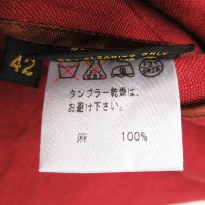 Loro Piana Tailored Jacket Linen 100% Safari Red — view 4