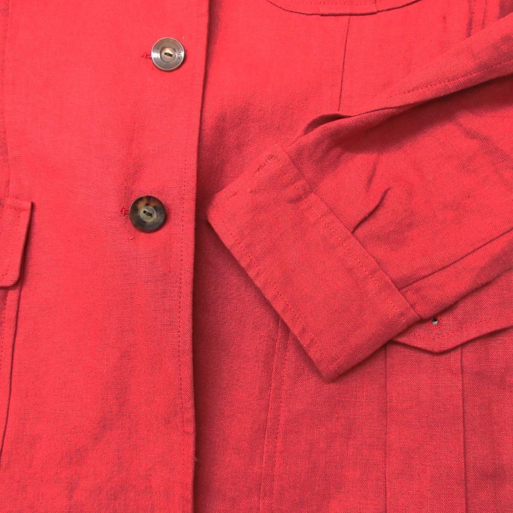 Loro Piana Tailored Jacket Linen 100% Safari Red — view 6
