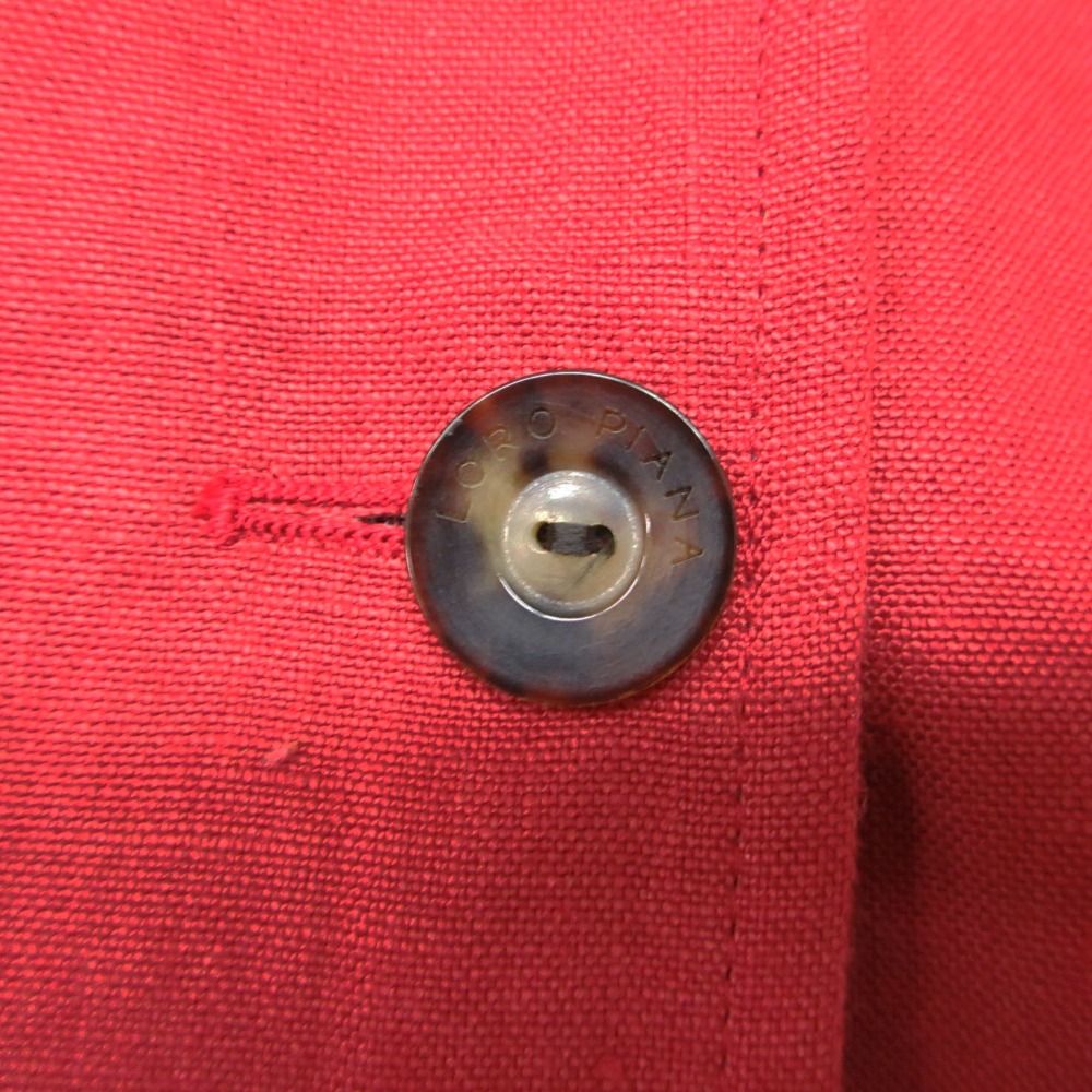Loro Piana Tailored Jacket Linen 100% Safari Red — view 7