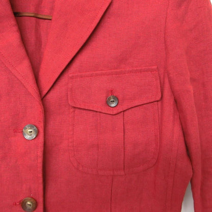 Loro Piana Tailored Jacket Linen 100% Safari Red — view 8