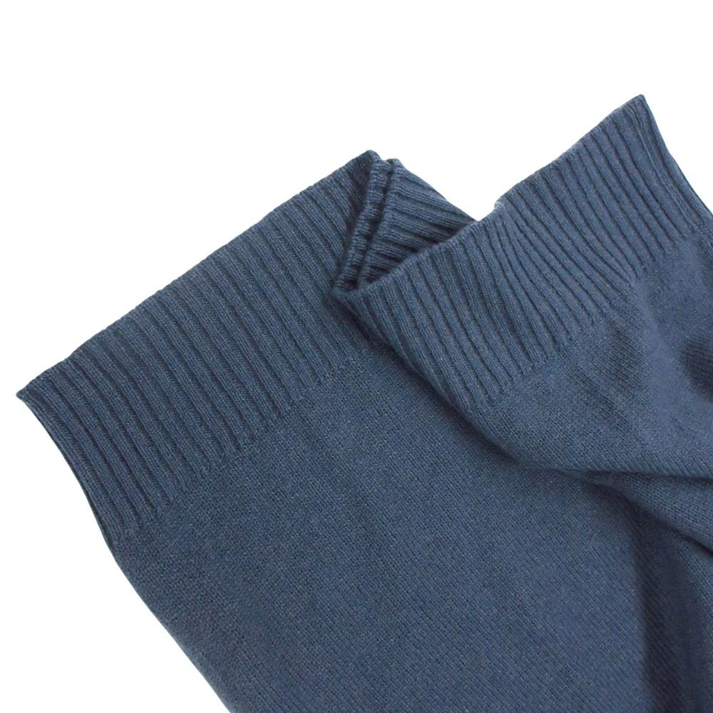 Prada Cashmere Knit Sweater Long Sleeve Crew Neck Pullover Top Navy 48 — view 5