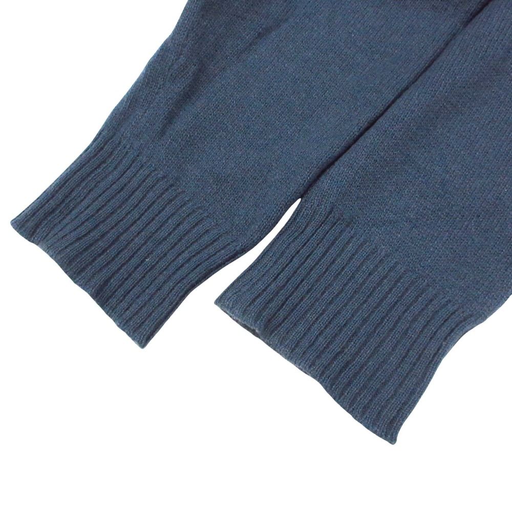 Prada Cashmere Knit Sweater Long Sleeve Crew Neck Pullover Top Navy 48 — view 4
