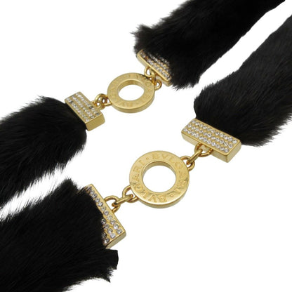 Bvlgari Belt First Stone Logo Chain Fur Black — view 4