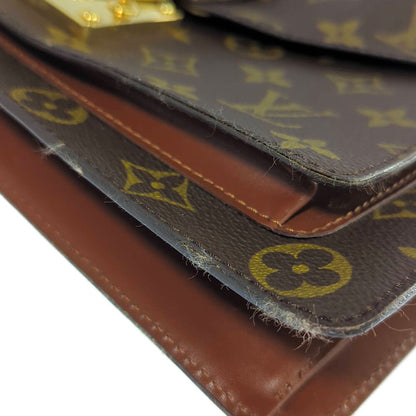 Louis Vuitton Monogram Monceau Shoulder Bag Brown All