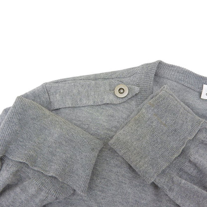 Brunello Cucinelli Long Length Cardigan Cotton Top Gray — view 6