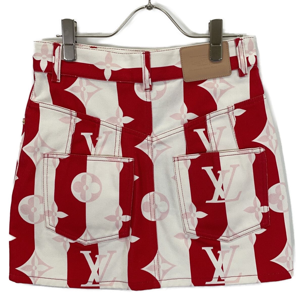 Louis Vuitton Monogram Flower Denim Mini Skirt 34 — view 2