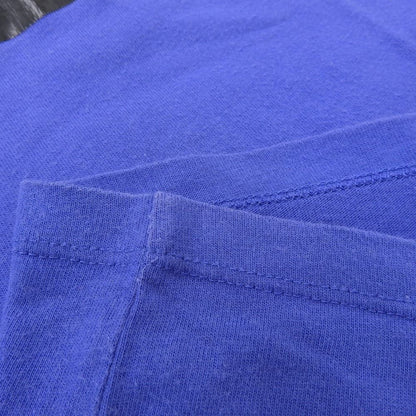 Moncler Logo Patch Short Sleeve T-Shirt Top Blue — view 6