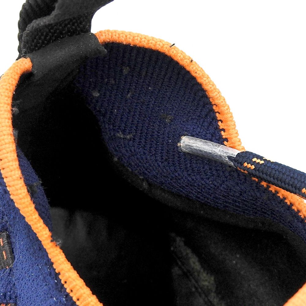 Hermes Volduc Tresse Flex Knit Sneakers Shoes Navy Orange Actual — view 4