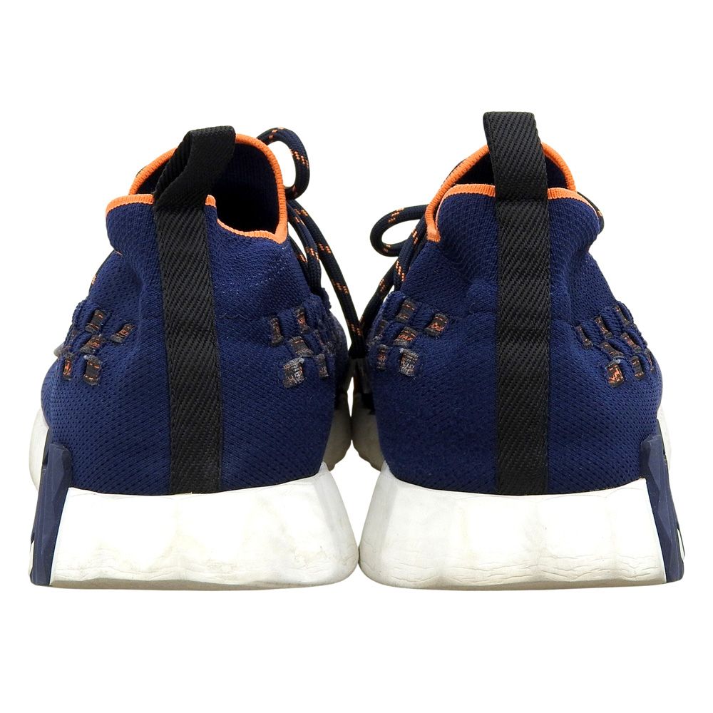 Hermes Volduc Tresse Flex Knit Sneakers Shoes Navy Orange Actual — view 5