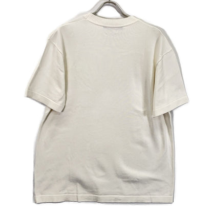 Louis Vuitton White Hook Detail Signature Short Sleeve Knit Unknown Sweater — view 2