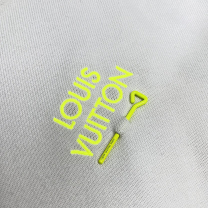 Louis Vuitton White Hook Detail Signature Short Sleeve Knit Unknown Sweater — view 4