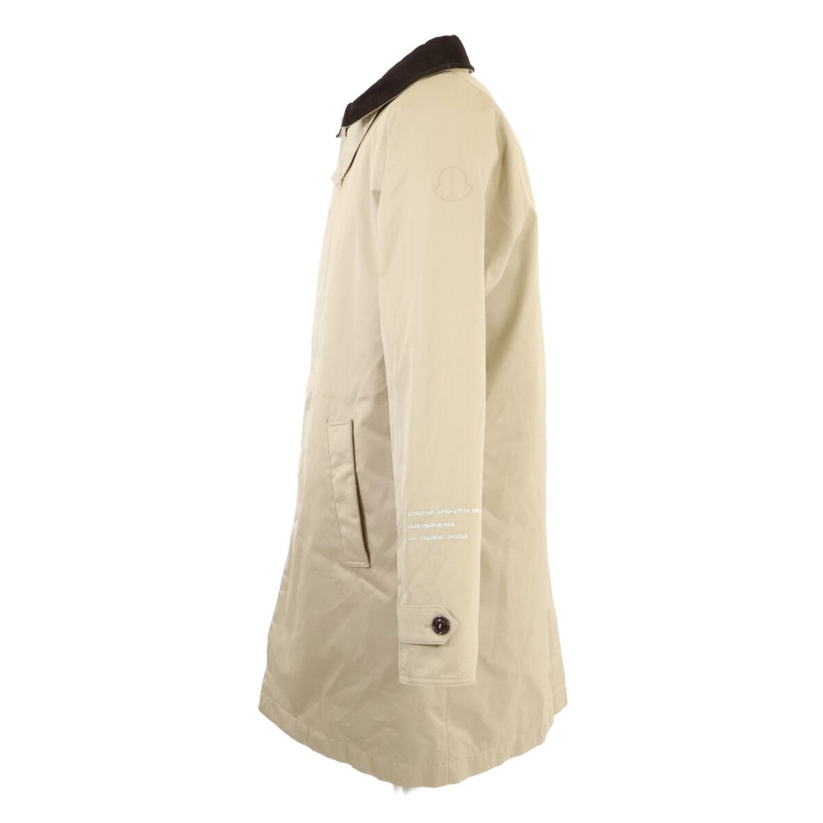 Moncler Genius Fragment Vallor Collar Corduroy Stainless Steel Down Jacket Coat — view 3