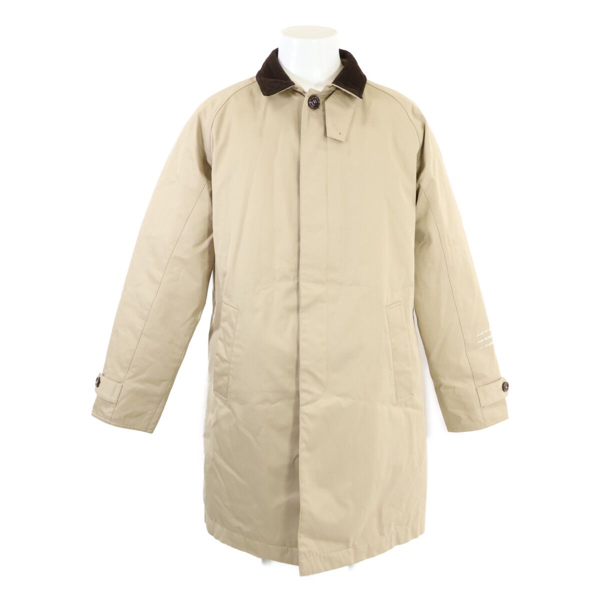 Moncler Genius Fragment Vallor Collar Corduroy Stainless Steel Down Jacket Coat
