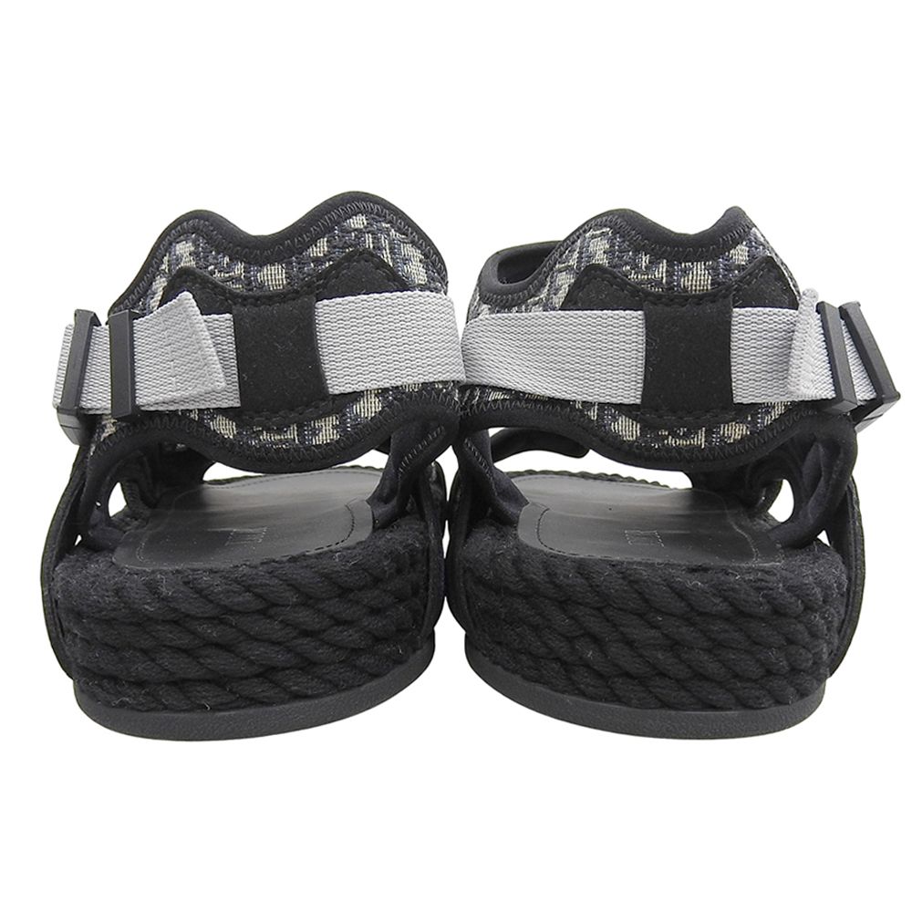 Dior Atlas Oblique Cuberto Sandals Black — view 4