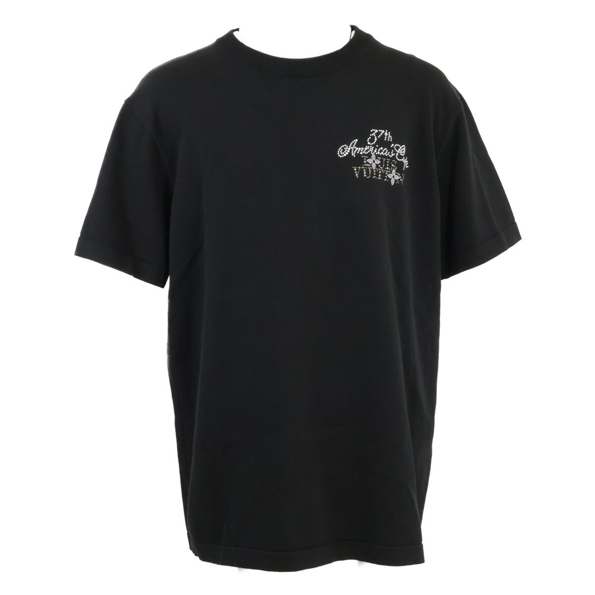 Louis Vuitton Oy8 Embellished Short Sleeved Cotton Crewneck America's Cup Short