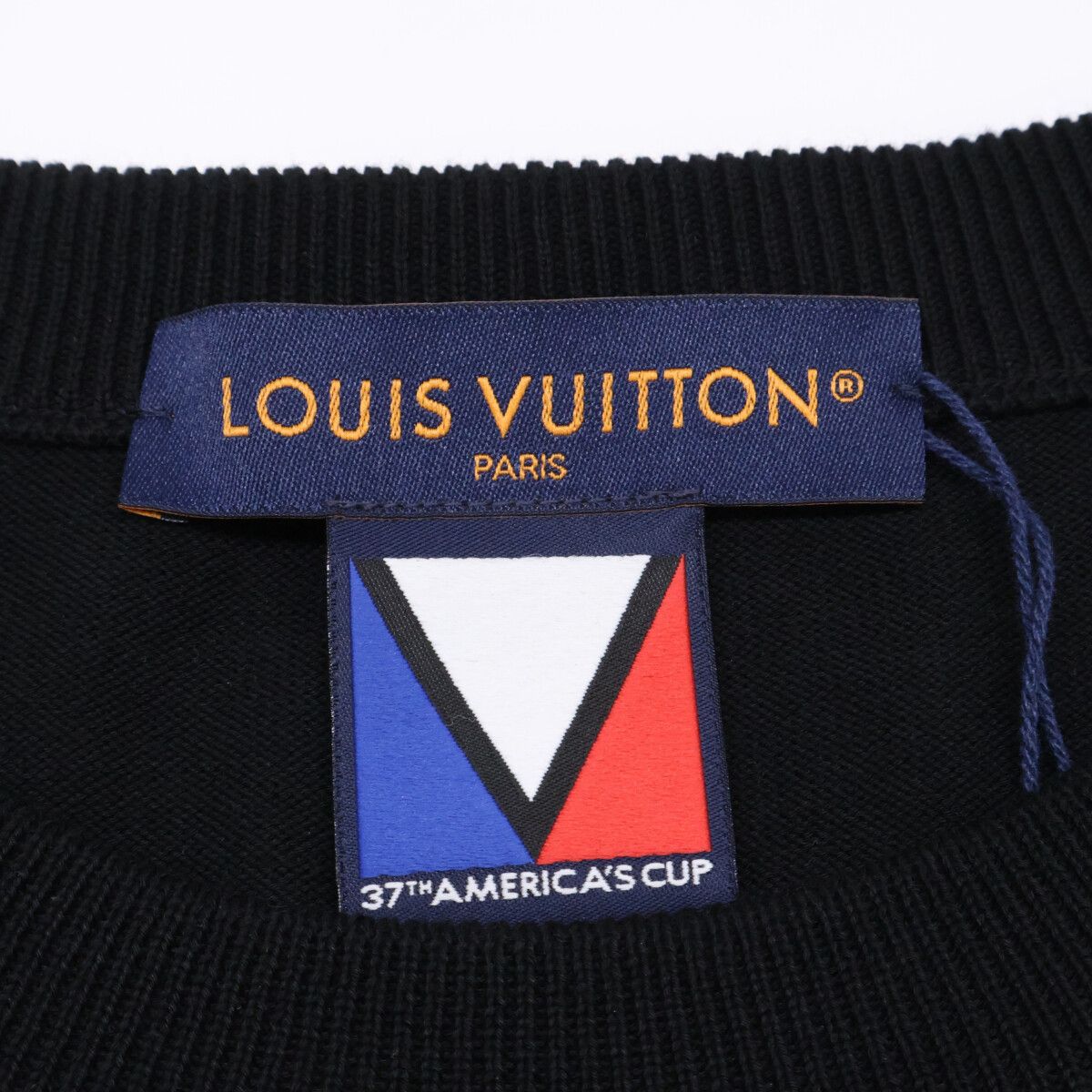 Louis Vuitton Oy8 Embellished Short Sleeved Cotton Crewneck America's Cup Short — view 4