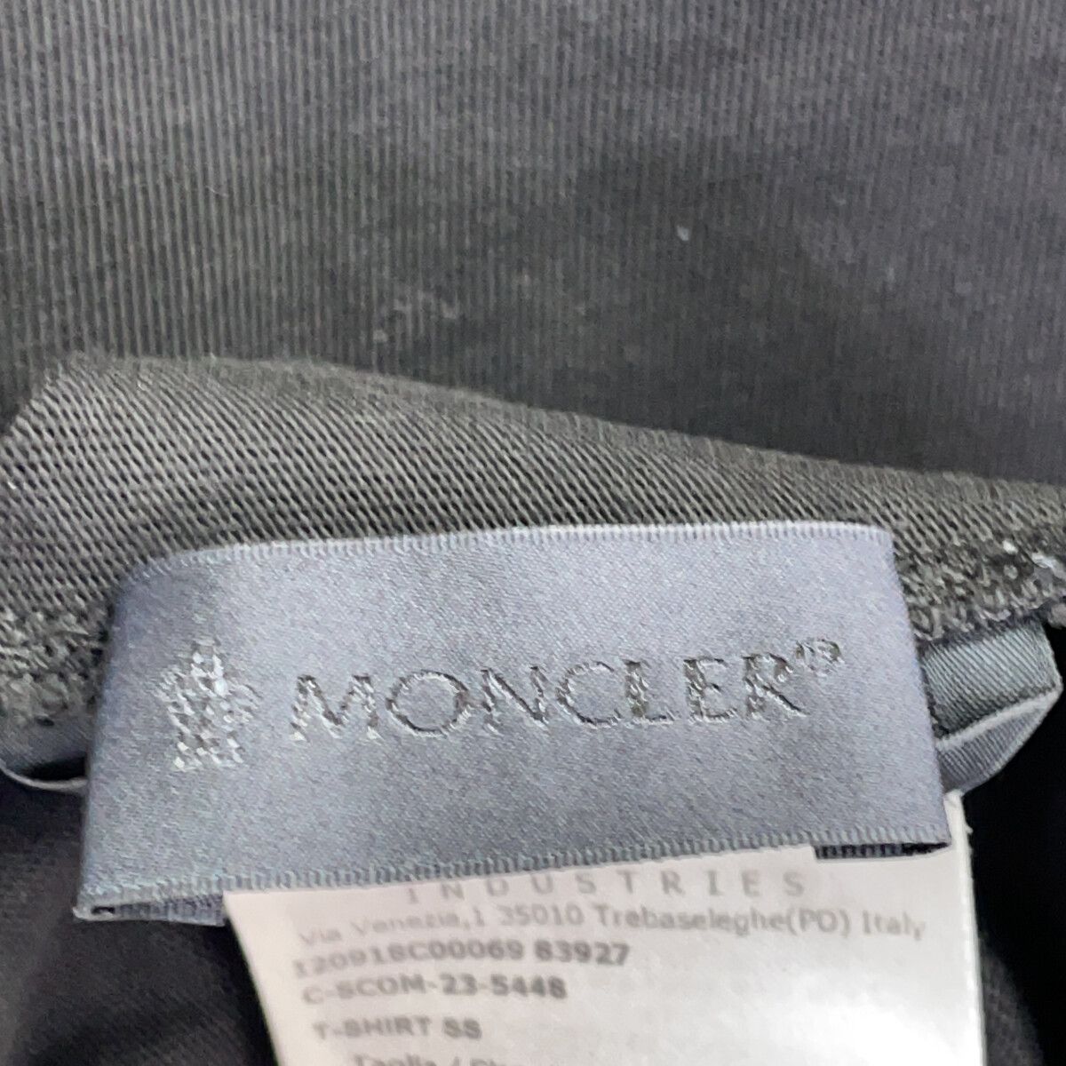 Moncler Black Logo Patch Short Sleeve T-Shirt — view 4