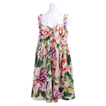 Dolce & Gabbana Floral Flower Button Dress 50
