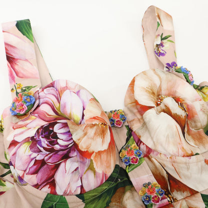 Dolce & Gabbana Floral Flower Button Dress 50 — view 7