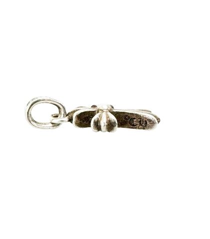 Chrome Hearts Crs Baby Fat P Sap Fat Cross Pave Saffiano Necklace Top 925 — view 3