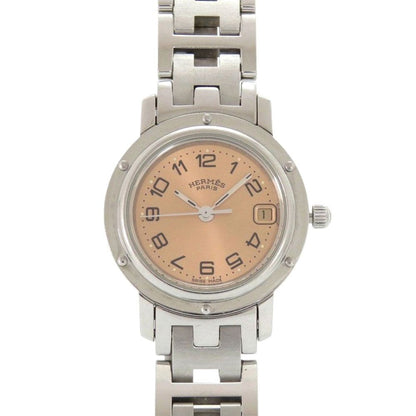 Hermes SS Pink Quartz Watch