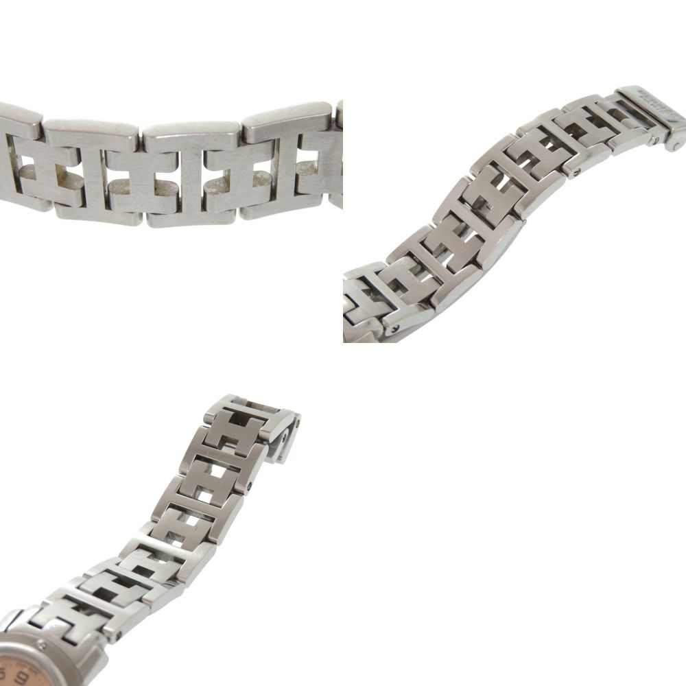 Hermes SS Pink Quartz Watch — view 8