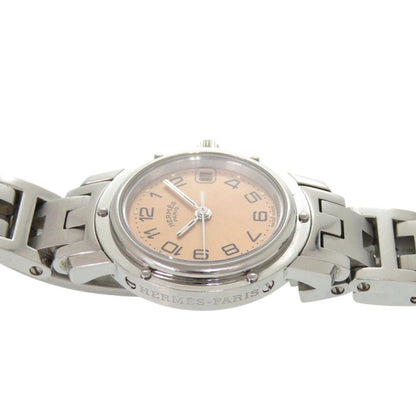 Hermes SS Pink Quartz Watch — view 7