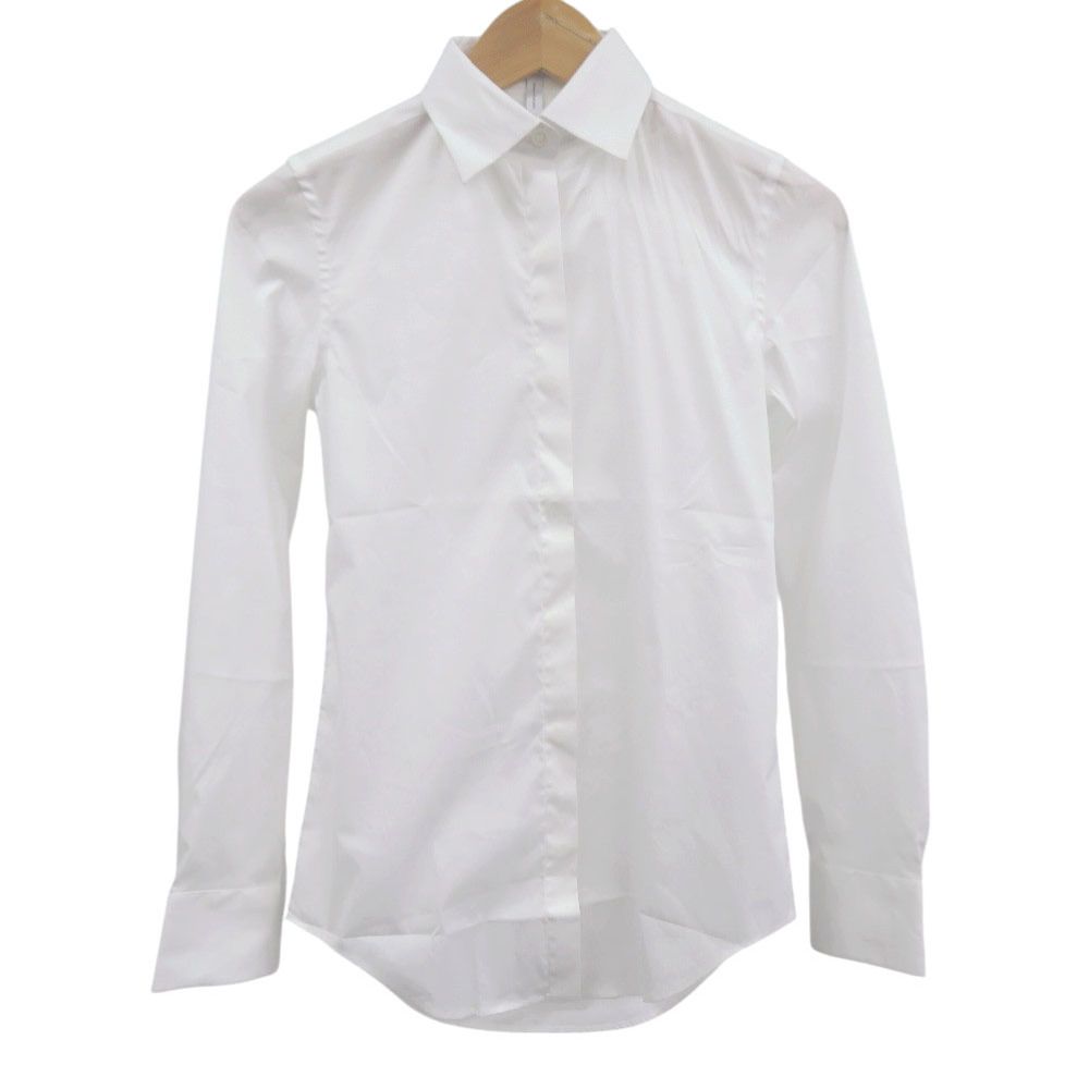 Loewe Long Sleeve Collar Shirt 32 Cotton Polyamide White Top