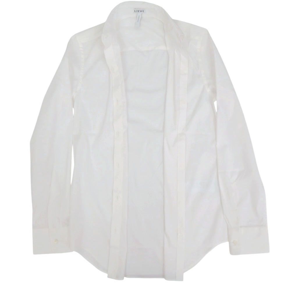 Loewe Long Sleeve Collar Shirt 32 Cotton Polyamide White Top — view 3
