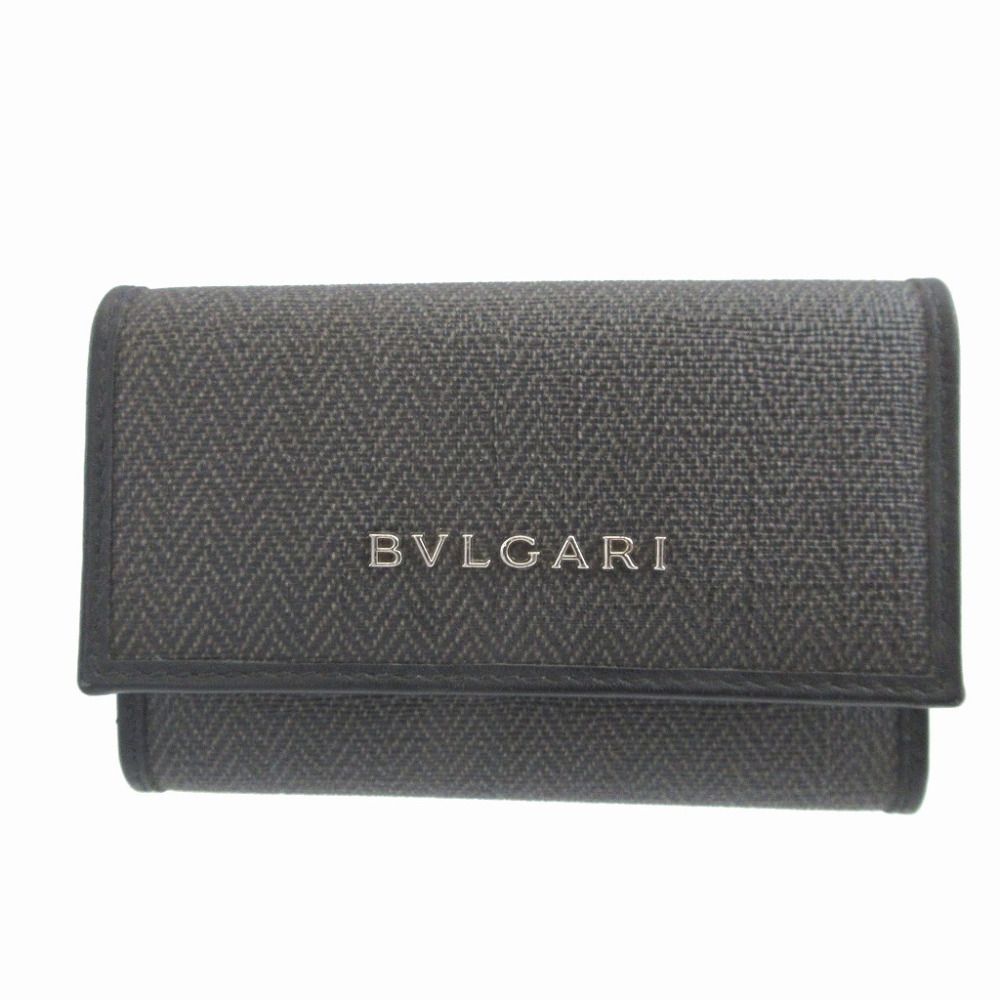 Bvlgari Weekend Gray Black 6 Key Case Key Holder
