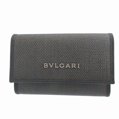 Bvlgari Weekend Gray Black 6 Key Case Key Holder