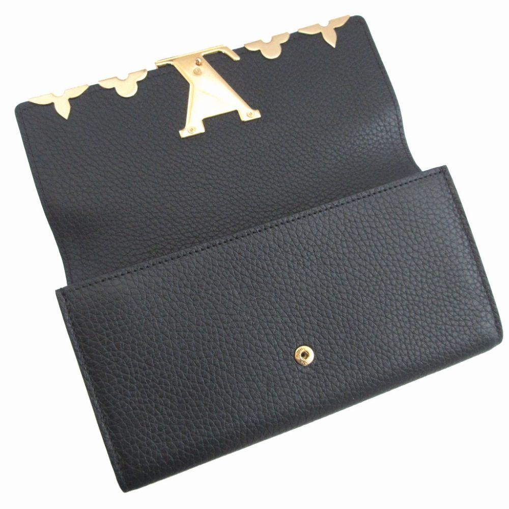 Louis Vuitton Portefeuille Capucines Taurillon Leather Black Bifold Wallet — view 3