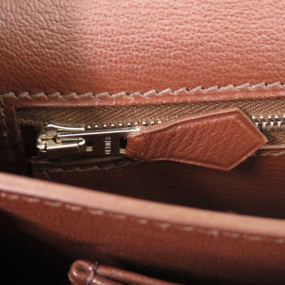 Hermes Iriko Elan 32 Veau Epsom Etain Silver Shoulder Bag — view 8