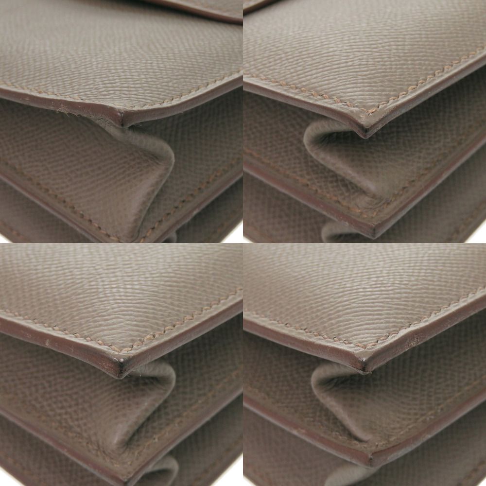Hermes Iriko Elan 32 Veau Epsom Etain Silver Shoulder Bag — view 4