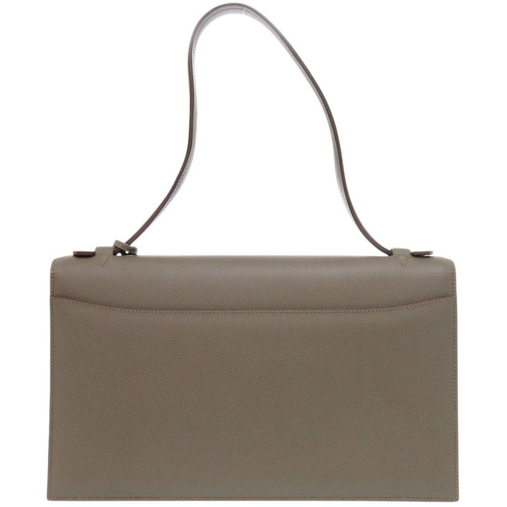 Hermes Iriko Elan 32 Veau Epsom Etain Silver Shoulder Bag — view 2