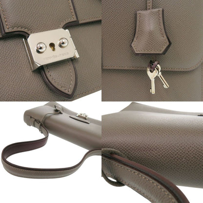 Hermes Iriko Elan 32 Veau Epsom Etain Silver Shoulder Bag — view 9