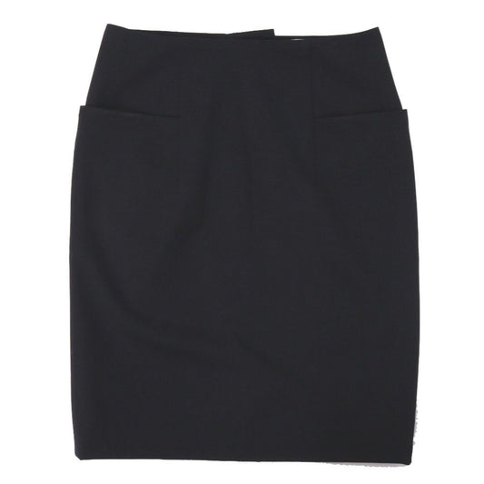 Hermes Skirt 36 Wool Polyurethane Black