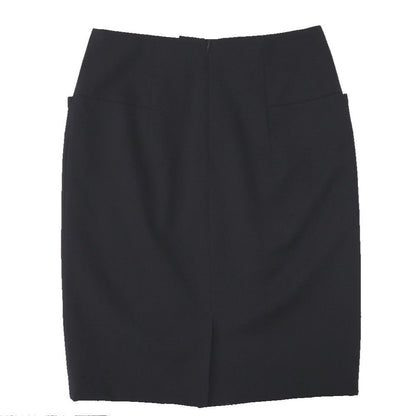 Hermes Skirt 36 Wool Polyurethane Black — view 2